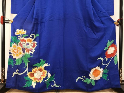 平和屋着物●アンティーク　大正ロマン　色留訪問着　花唐草文　金彩　正絹　逸品　AABI1970fy