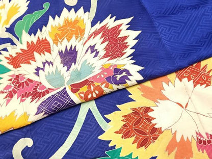 平和屋着物●アンティーク　大正ロマン　色留訪問着　花唐草文　金彩　正絹　逸品　AABI1970fy