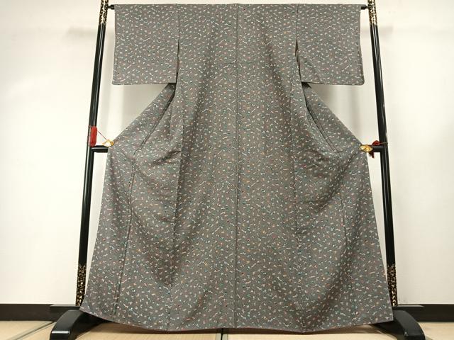 平和屋着物●上質な小紋　成り物　正絹　逸品　AABI1975fy