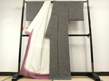 平和屋着物●上質な小紋　成り物　正絹　逸品　AABI1975fy