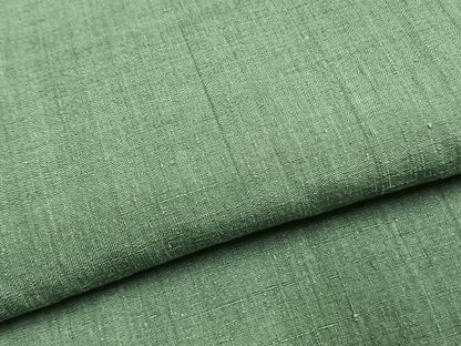 平和屋着物●結城紬　色無地　老竹色　ますいわ屋扱い　正絹　逸品　AABI1977fy