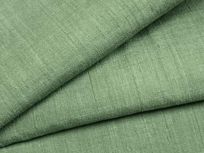 平和屋着物●結城紬　色無地　老竹色　ますいわ屋扱い　正絹　逸品　AABI1977fy