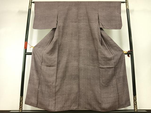平和屋着物●江戸小紋　亀甲花文　正絹　逸品　AABI1983fy
