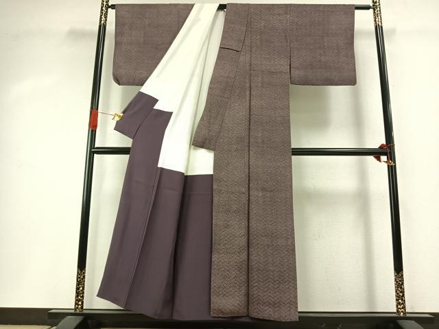 平和屋着物●江戸小紋　亀甲花文　正絹　逸品　AABI1983fy