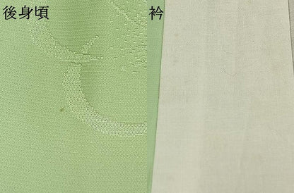 平和屋着物●振袖用長襦袢　無双仕立て　手描き　向日葵　暈し染め　半衿刺繍　正絹　逸品　AABI1990fy