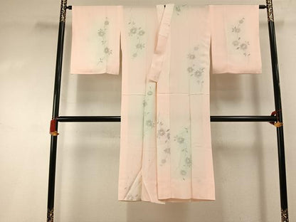 平和屋着物●長襦袢　無双仕立て　手描き　草花文　暈し染め　正絹　逸品　AABI1994fy