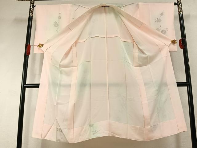 平和屋着物●長襦袢　無双仕立て　手描き　草花文　暈し染め　正絹　逸品　AABI1994fy