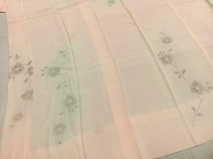 平和屋着物●長襦袢　無双仕立て　手描き　草花文　暈し染め　正絹　逸品　AABI1994fy