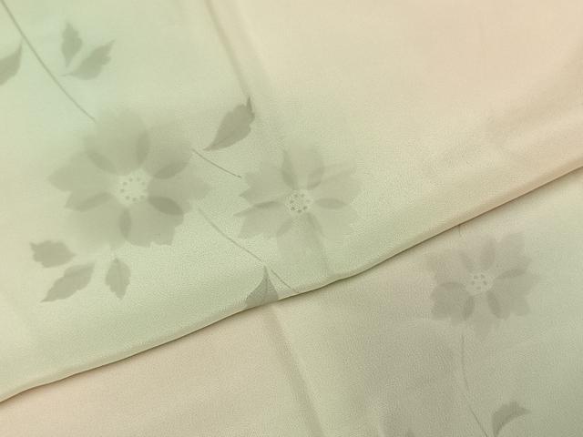 平和屋着物●長襦袢　無双仕立て　手描き　草花文　暈し染め　正絹　逸品　AABI1994fy