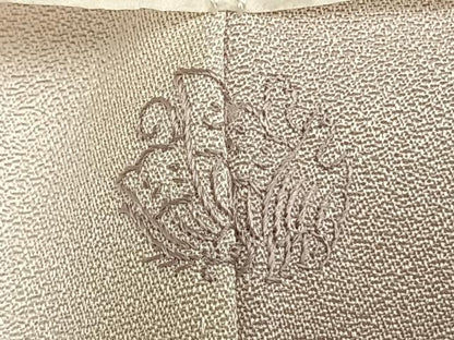 平和屋着物●訪問着　刺繍　手描き　枝葉文　暈し染め　金糸　正絹　逸品　AABI2001fy