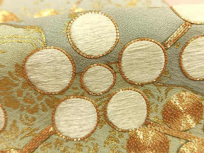 平和屋着物●豪華色留袖　駒刺繍　枝花文　金彩　正絹　逸品　AABI2003fy
