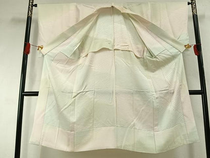 平和屋着物●長襦袢　無双仕立て　斜縞地紋　正絹　逸品　AABI2004fy