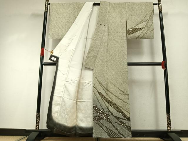 平和屋着物●訪問着　総絞り　幾何学文様　暈し染め　やまと誂製　正絹　逸品　AABI2008fy