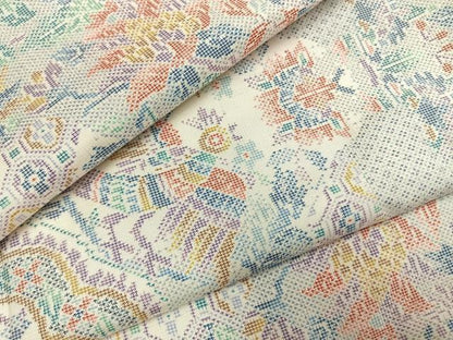 平和屋着物●本場大島紬　白大島　カタス9マルキ　花鳥文　正絹　逸品　AABI2010fy