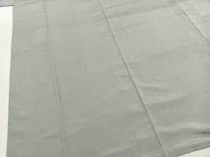 平和屋着物●本塩沢　薄雲鼠色　正絹　逸品　AABI2030fy