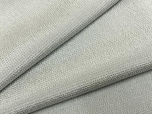 平和屋着物●本塩沢　薄雲鼠色　正絹　逸品　AABI2030fy