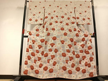 平和屋着物●アンティーク　大正ロマン　訪問着　花尽くし　正絹　逸品　AABI2033fy