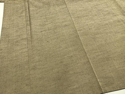 平和屋着物●男性 紬 アンサンブル 長襦袢(袷)セット 霞文 キングサイズ 正絹 逸品 AABI2034fy