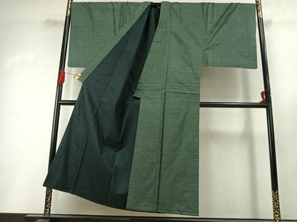 平和屋着物●男性 本場大島紬 アンサンブル 100亀甲 総詰め キングサイズ 正絹 逸品 AABI2035fy