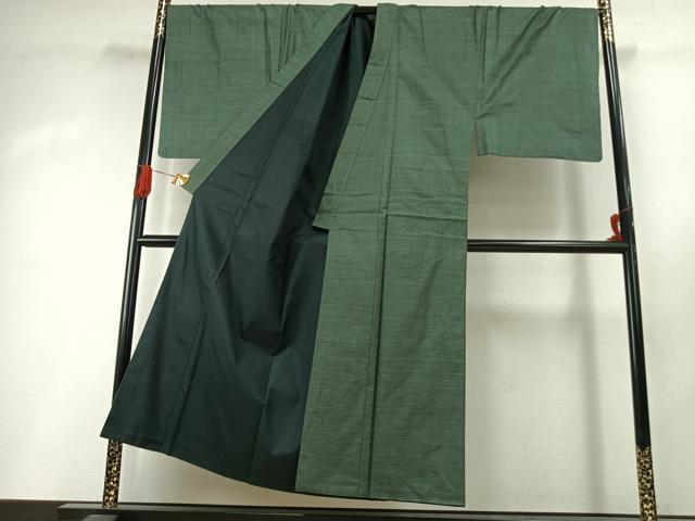 平和屋着物●男性 本場大島紬 アンサンブル 100亀甲 総詰め キングサイズ 正絹 逸品 AABI2035fy