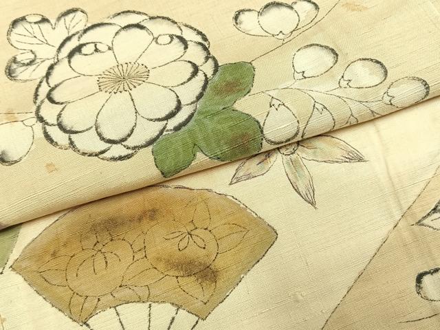 平和屋着物●訪問着　紬地　辻が花　正絹　逸品　AABI2036fy