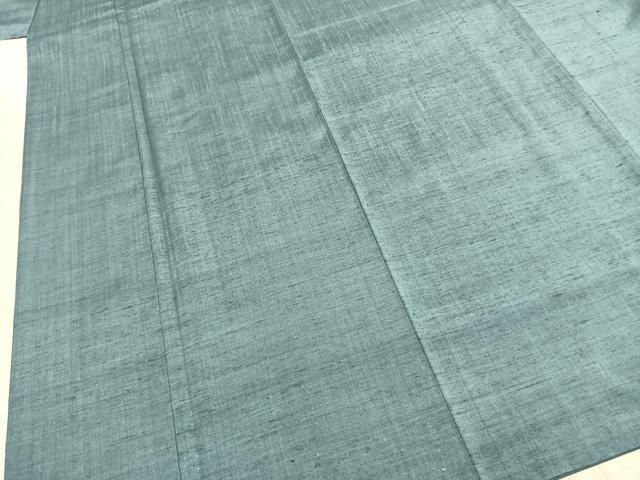 平和屋着物●上質な紬　色無地　浅縹色　松坂屋扱い　正絹　逸品　AABI2038fy