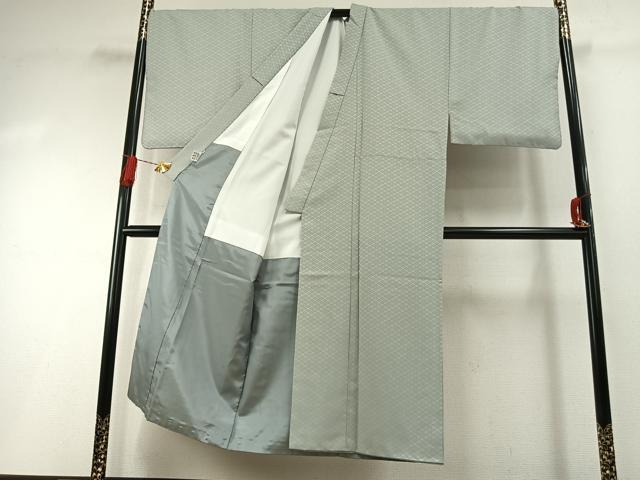 平和屋着物●男性　色紋付　羽織セット　菱地紋　蕎麦切色　キングサイズ　洗える着物　AABI2043fy