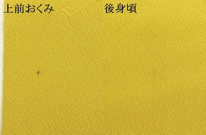 平和屋着物●無地絵羽訪問着　風景人物文　黄支子色　正絹　逸品　AABI2051fy