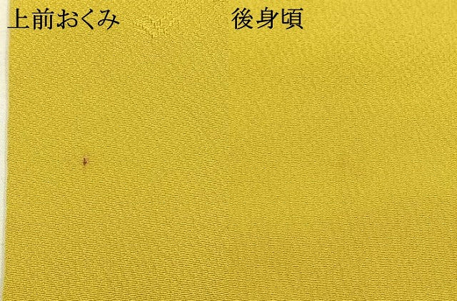 平和屋着物●無地絵羽訪問着　風景人物文　黄支子色　正絹　逸品　AABI2051fy
