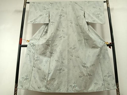 平和屋着物●都喜ヱ門　本場大島紬　白大島　一元7マルキ　総絣　南天文　藤絹織物謹製　正絹　逸品　AABI2055fy