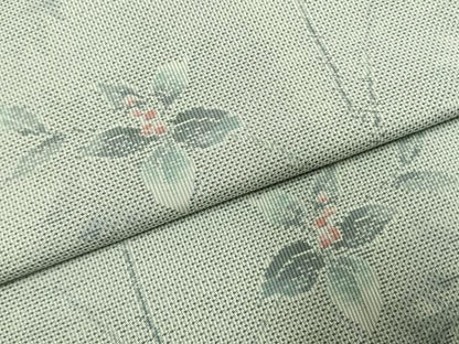 平和屋着物●都喜ヱ門　本場大島紬　白大島　一元7マルキ　総絣　南天文　藤絹織物謹製　正絹　逸品　AABI2055fy
