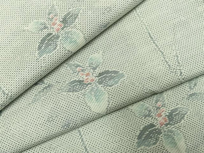 平和屋着物●都喜ヱ門　本場大島紬　白大島　一元7マルキ　総絣　南天文　藤絹織物謹製　正絹　逸品　AABI2055fy