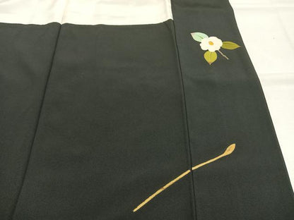 平和屋着物●豪華黒留袖　作家物　飾花文　正絹　逸品　未使用　AABI2056fy