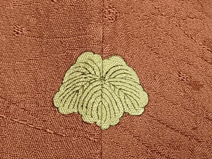 平和屋着物●上質な色無地　網目地紋　退紅色　正絹　逸品　未使用　AABI2057fy