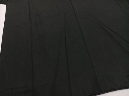 平和屋着物●男性 黒紋付 羽織セット 正絹 逸品 AABI2058fy
