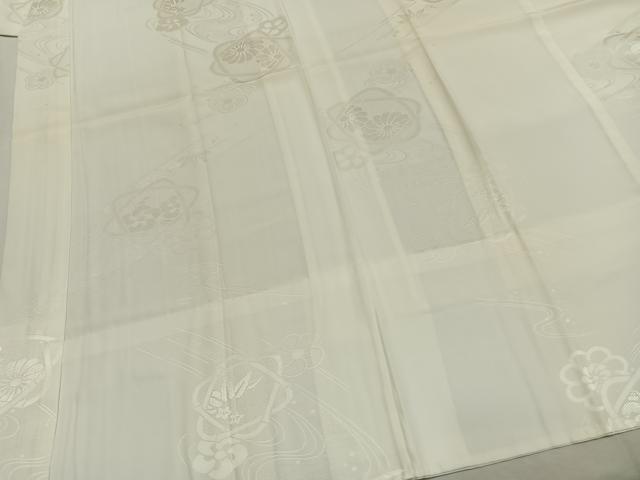 平和屋着物●長襦袢　無双仕立て　舞花地紋　正絹　逸品　AABI2059fy