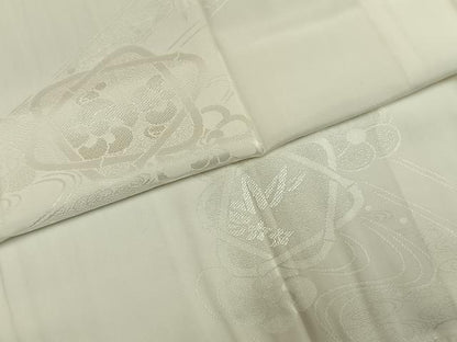 平和屋着物●長襦袢　無双仕立て　舞花地紋　正絹　逸品　AABI2059fy