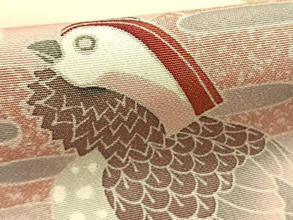 平和屋着物●訪問着　友禅　作家物　花鳥文　暈し染め　正絹　逸品　AABI2066fy