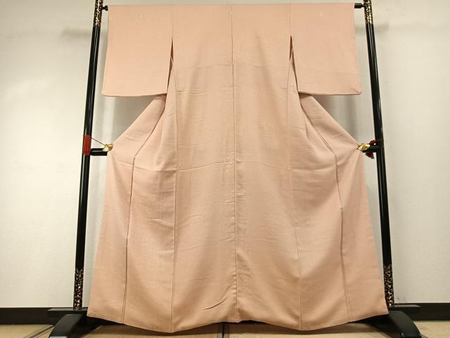 平和屋着物●上質な色無地　洗柿色　西武百貨店扱い　正絹　逸品　AABI2067fy