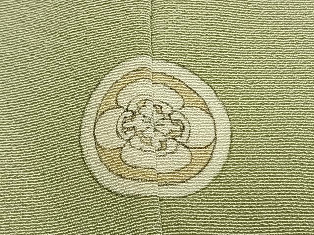 平和屋着物●上質な色無地　若菜色　正絹　逸品　AABI2068fy