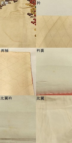 平和屋着物●豪華振袖　駒刺繍　草花文　金彩　正絹　逸品　AABI2071fy
