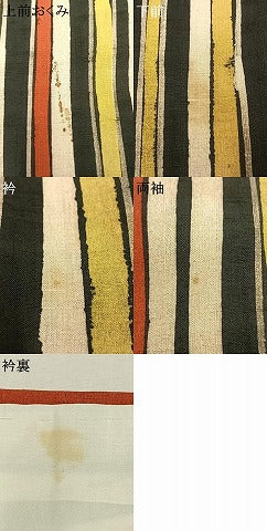 平和屋着物●上質な小紋　紬地　縞　正絹　逸品　AABI2072fy