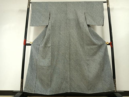 平和屋着物●大変加工の良い総絞り小紋　正絹　逸品　AABI2073fy