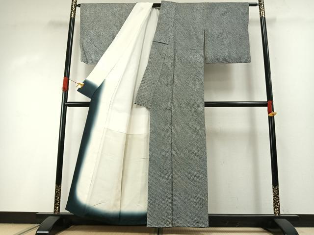 平和屋着物●大変加工の良い総絞り小紋　正絹　逸品　AABI2073fy