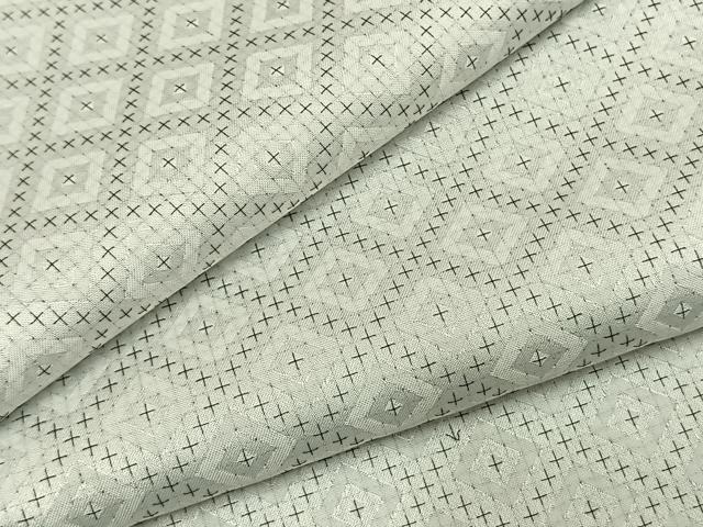 平和屋着物●男性 白紋付 羽織セット 菱文 キングサイズ 洗える着物 AABI2077fy