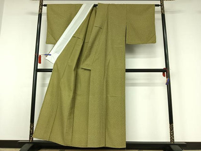 平和屋着物▽小紋　単衣　箔散らし文様　洗える着物　AABI2082jh