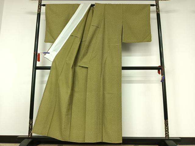 平和屋着物▽小紋　単衣　箔散らし文様　洗える着物　AABI2082jh