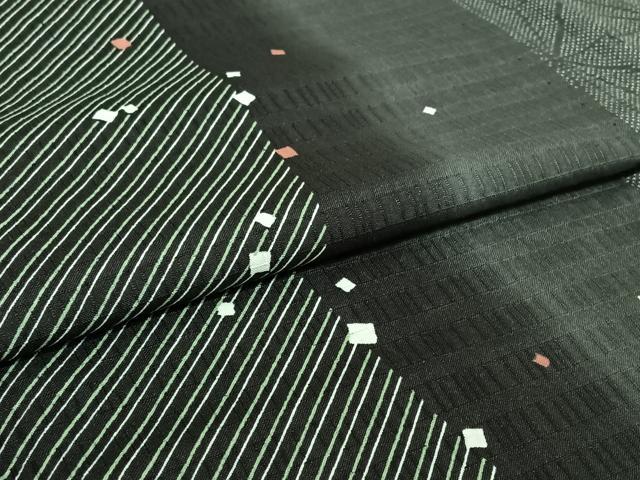 平和屋着物▽小紋　単衣　箔散らし文様　ロング丈　洗える着物　AABI2083jh