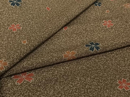平和屋着物▽小紋　単衣　舞花文　洗える着物　AABI2085jh
