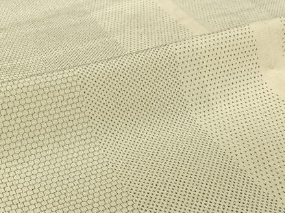 平和屋着物▽本塩沢　単衣　110亀甲　蚊絣　正絹　逸品　AABI2089jh